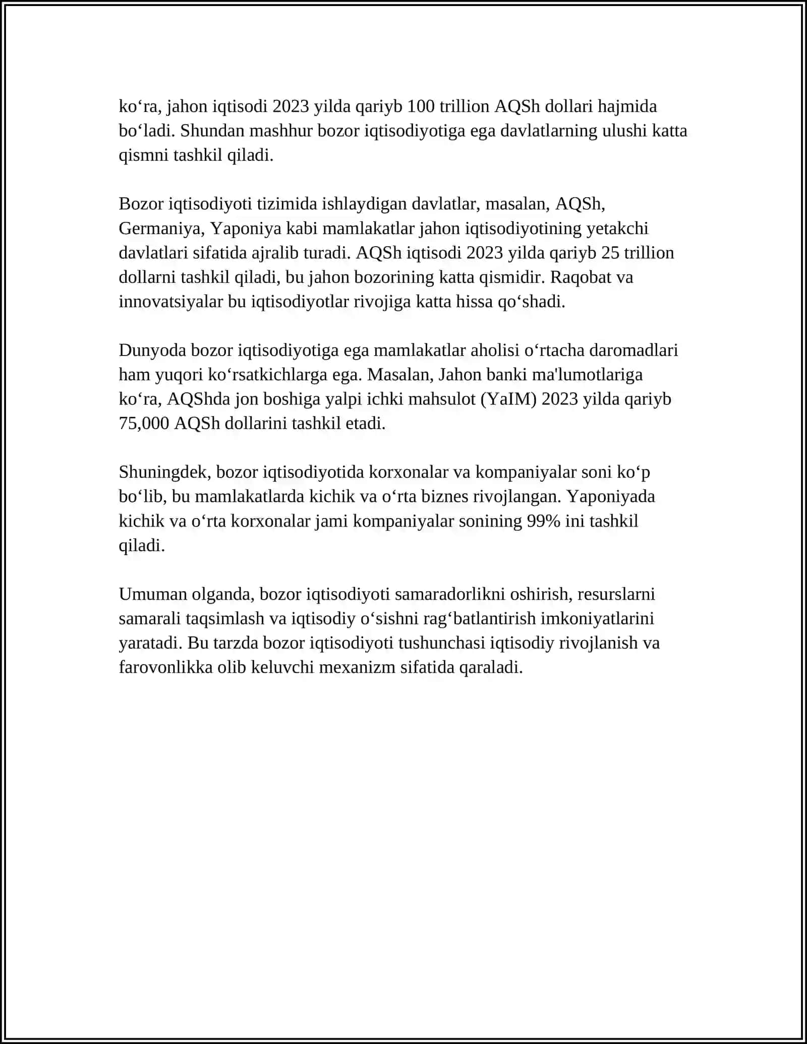 BOZOR IQTISODI MODELLARI 4