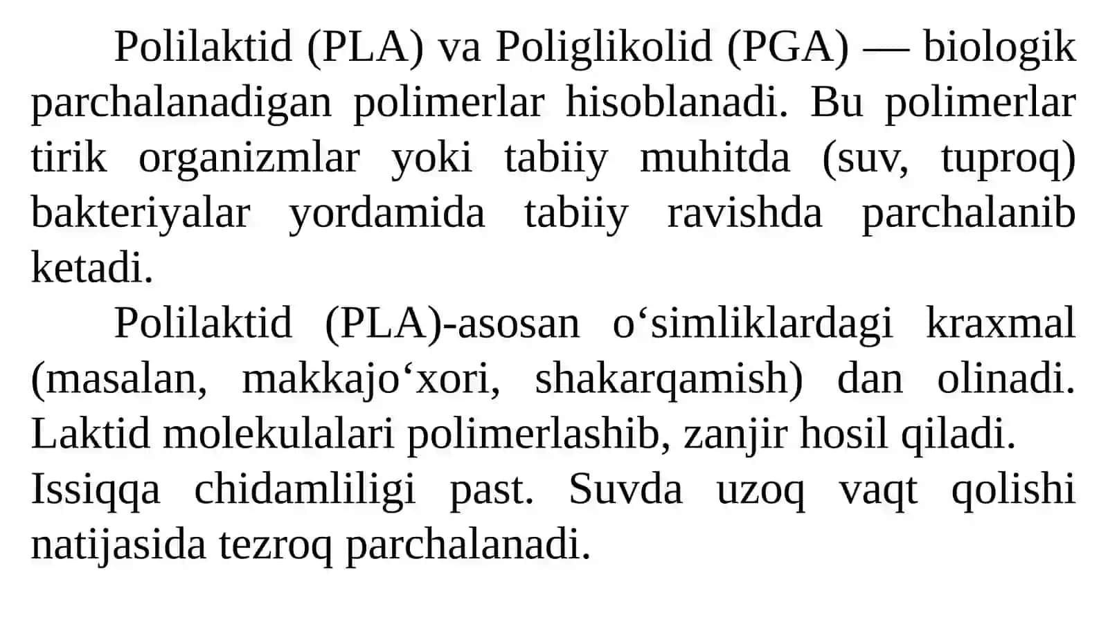 Yuqorimolekulyar birikmalar olish 4