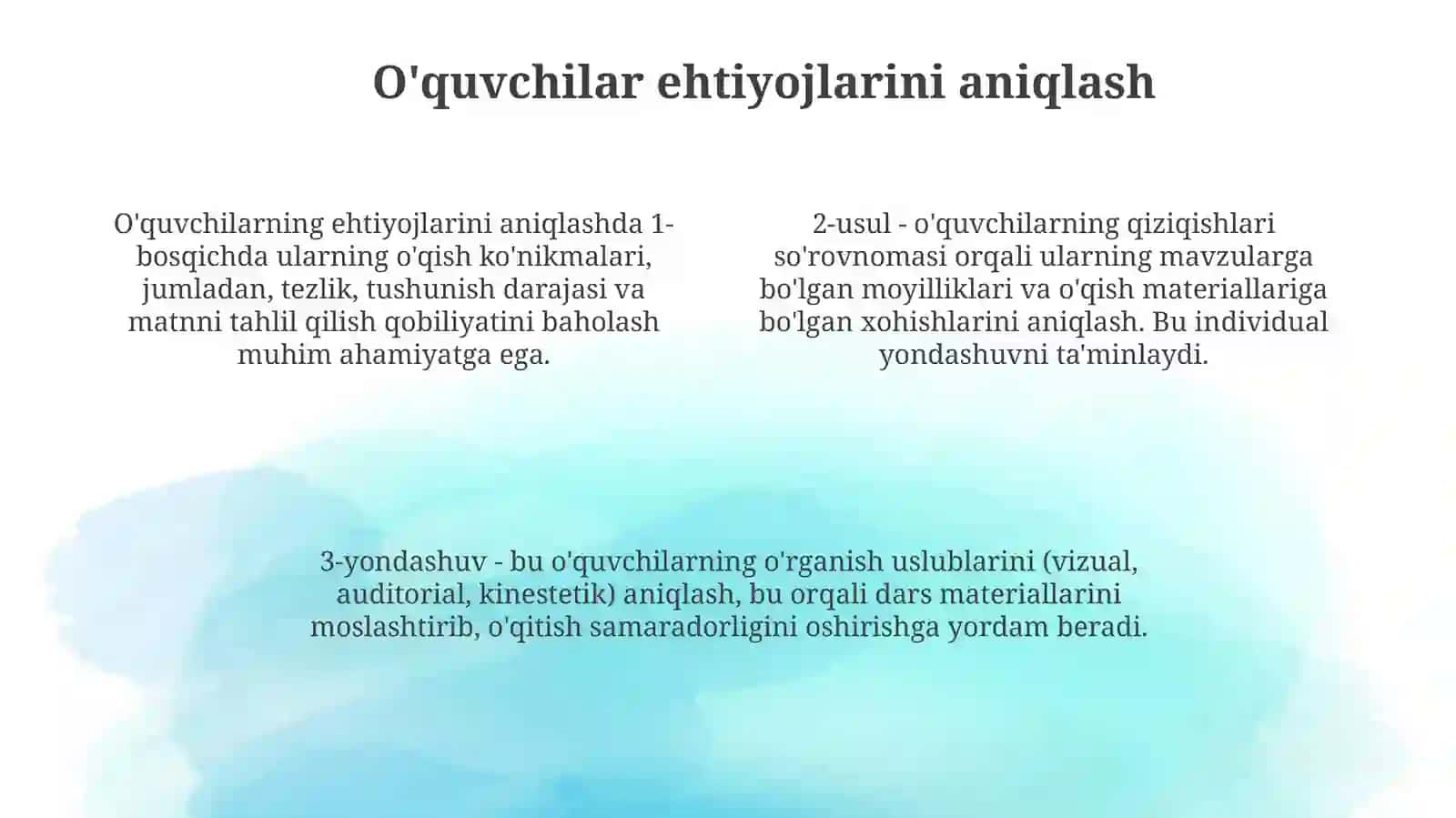 Differensial yondashuv asosida o'qish darslarini tashkil etish 4