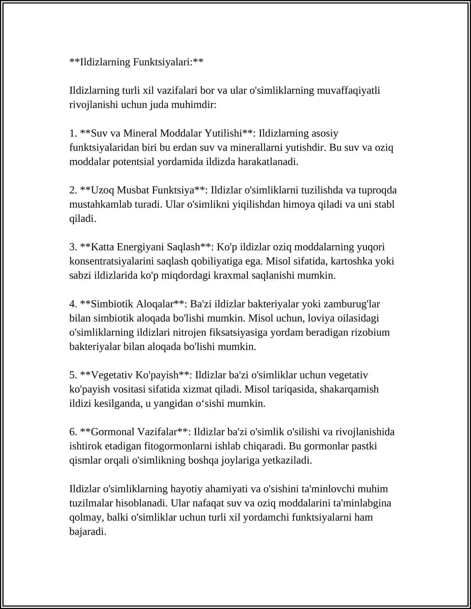 ILDIZ,POYA,BARG METOMORFOZI VA RIVOJLANISHI 4