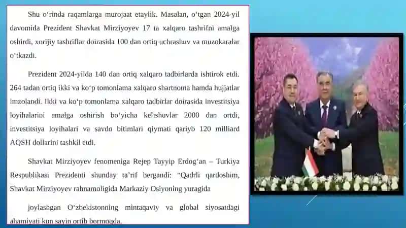 O‘zbekistonning Xalqaro munosabatlariva Diplomatiyasi 4