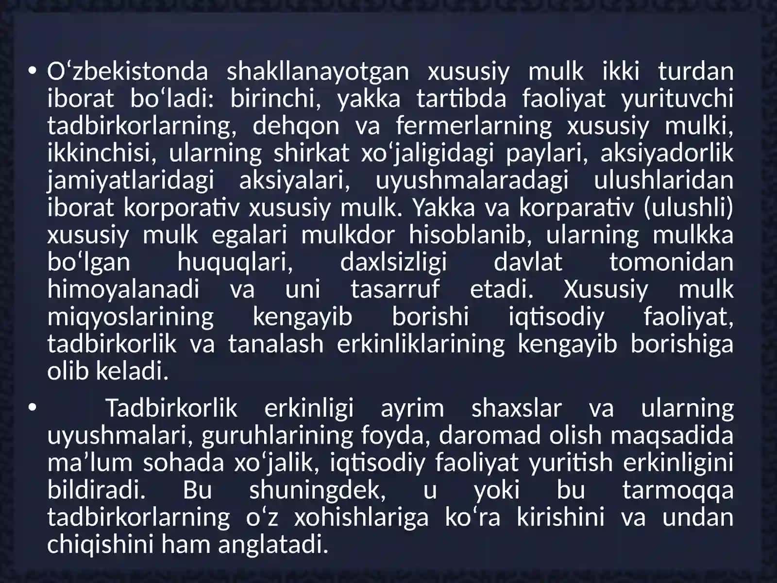 Ijtimoiy sohadagi islohotlarni chuqurlashtirish 4
