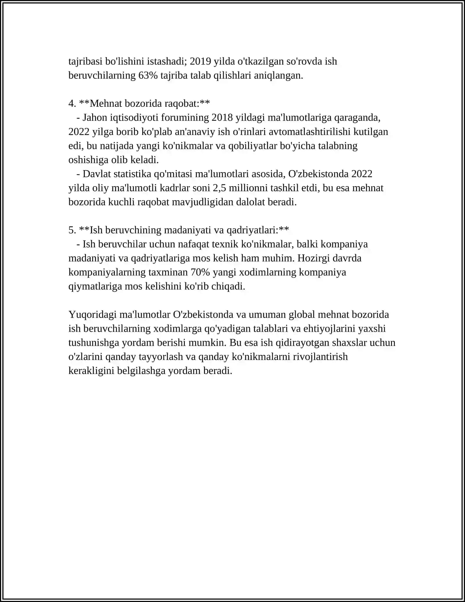 ISH BERUVCHINING TALABLARINI ORGANISH 4