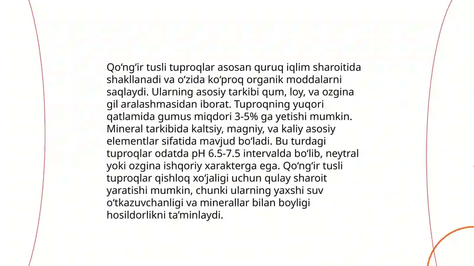Keng bargli ormonlarning qo'ngir tusli tuproqlari 4