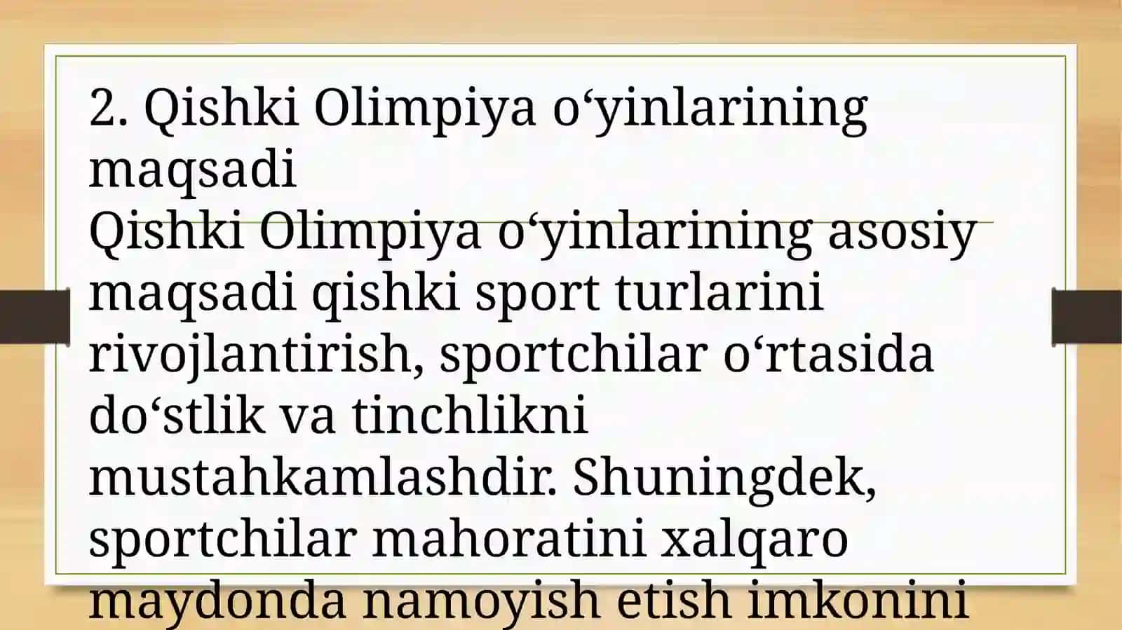 Qishki Olimpiyao‘yinlarining umumiy tavsifi 4