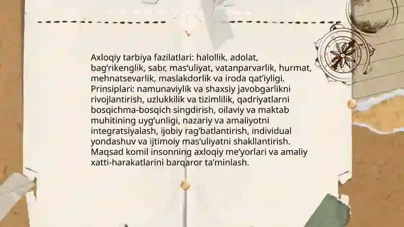Komil insonni tarbiyalash mazmuni va yoʻllari 4
