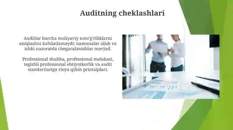 Moliyaviy hisobot auditining maqsadi va uning asosiy tamoyillari 4