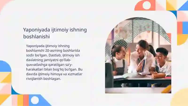 Yaponiyada ijtimoiy ishning tarixiy rivojlanish bosqichlari 4