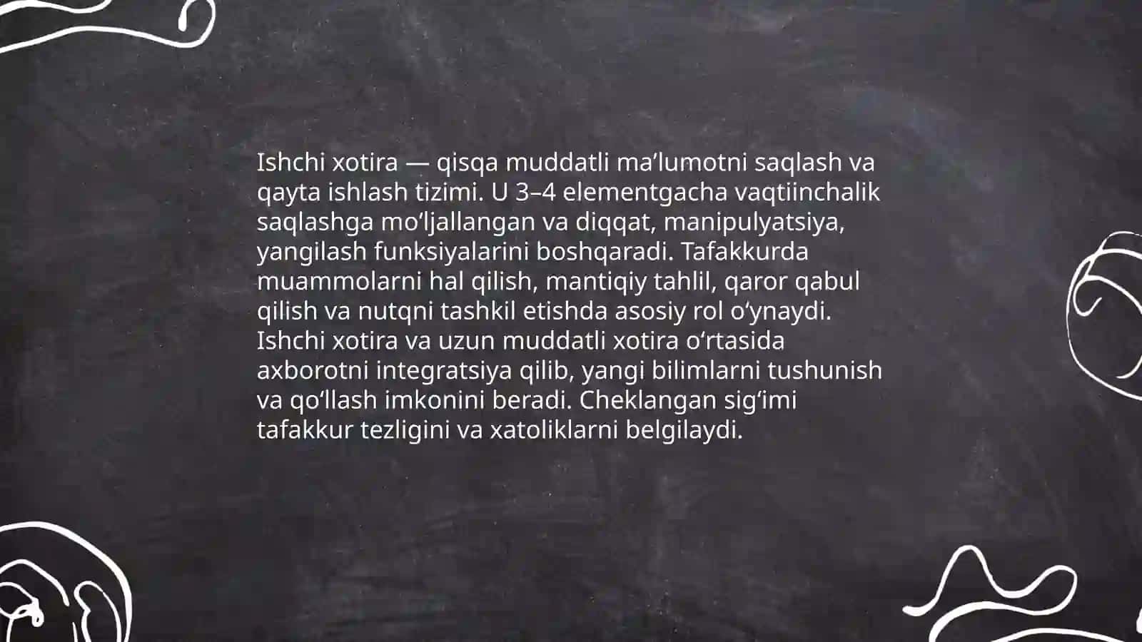Xotira.Tafakkur, nutq va intellekt 4