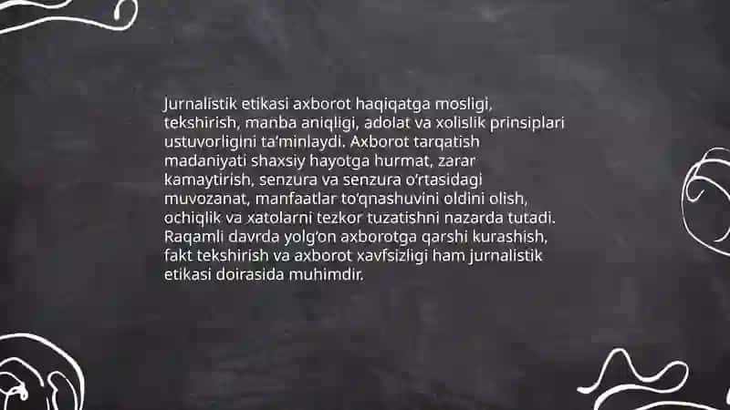 Media maydonda axborot tarqatish madaniyati 4
