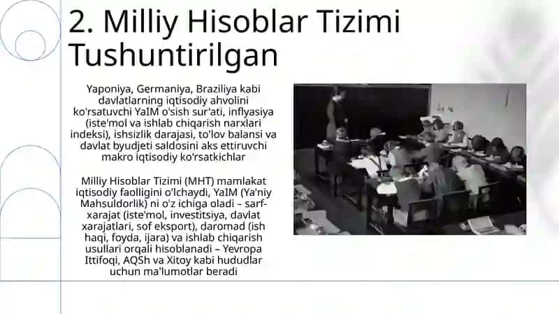 Milliy iqtisodiyot va uning makroiqtisodiy ko’rsatkichlari. Milliy hisoblar tizimi 4