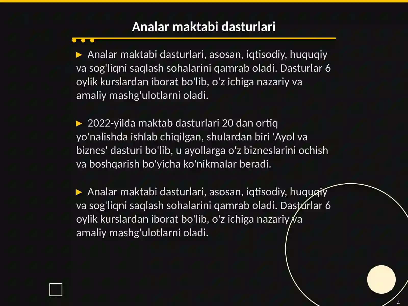 Analar maktabi faoliyatini ilmiy taxlili 4