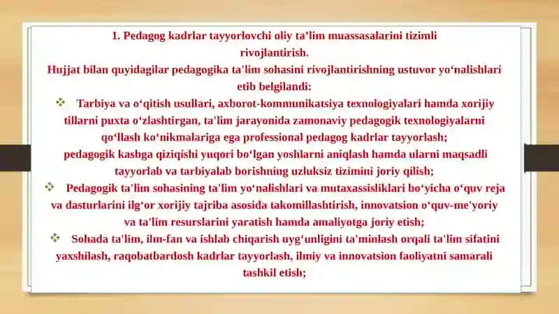 Oliypedagogikta’limmuassasalaridata'iqitish tеndеnsiyalari 4