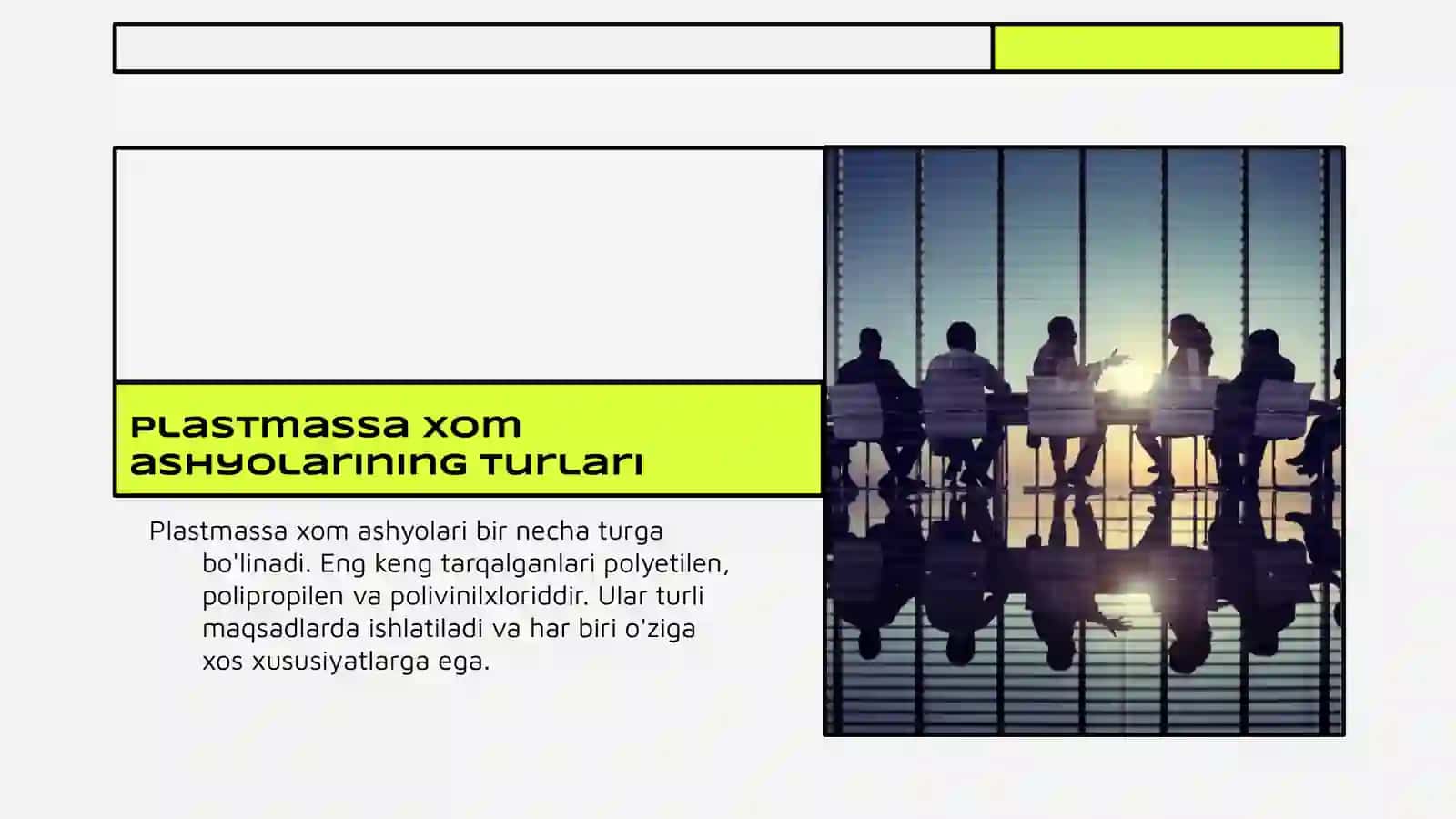 Plastmassa materiallariga ishlatiladigan xom ashyolar 4