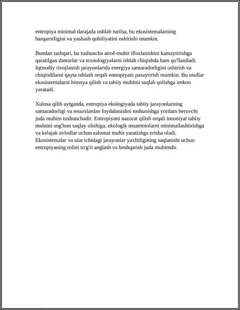 ENTROPIYA VA EKOLOGIYA 4