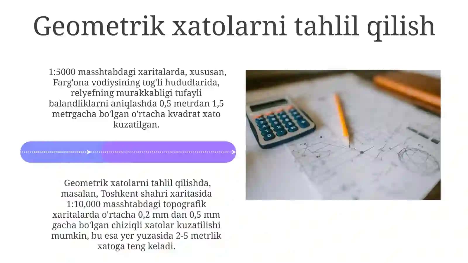 Xaritalardagi xatolik oʻlchamlarini hisoblash 4