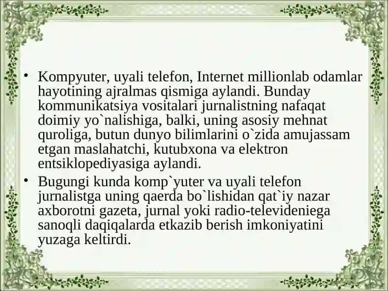 O'zbekistonda ommaviy axborot vositalari 4