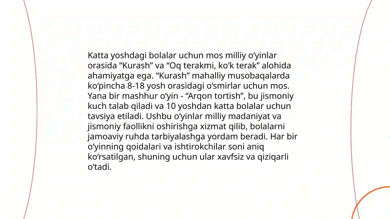 Milliy o'yinlar tarixi va rivojlanishi 4