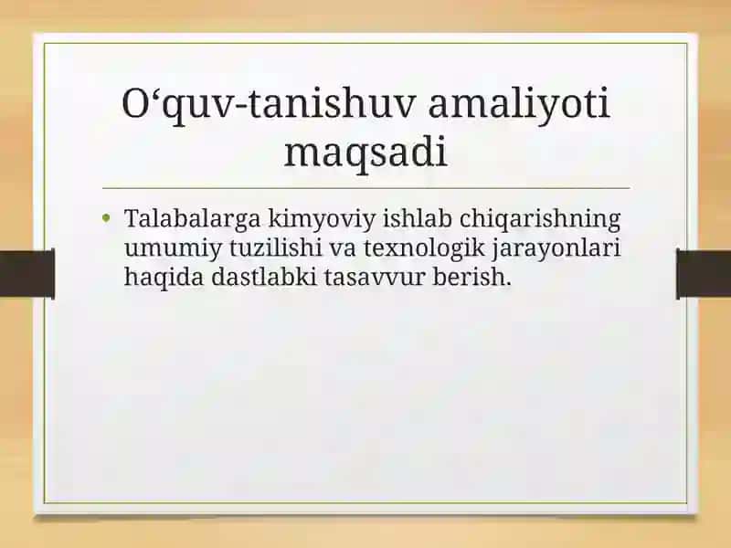 Mutaxassislik fanlardan malakaviy amaliyot rejasini tuzish 4