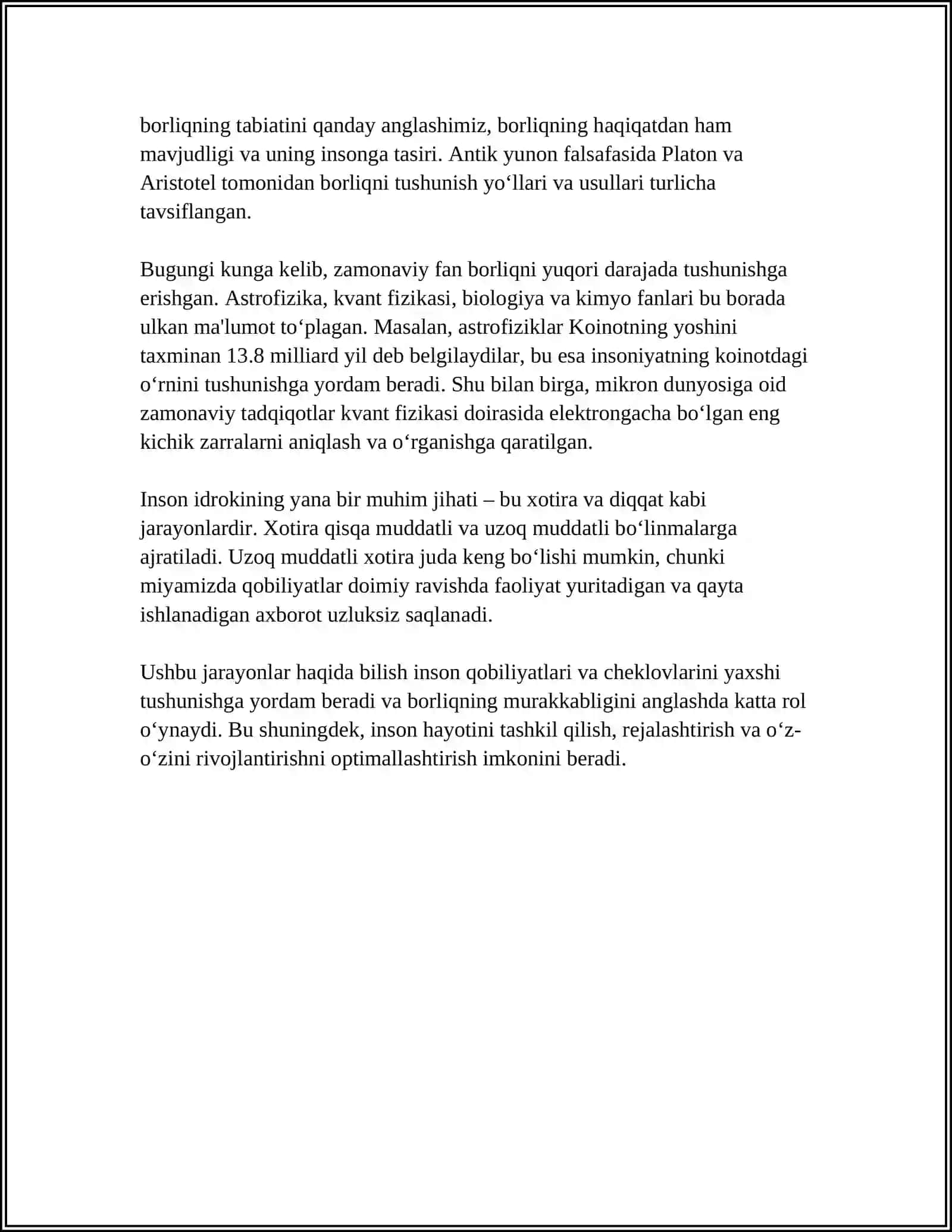 DUNYONI IDROK ETISHDA FALSAFIY DUNYOQARASH 4