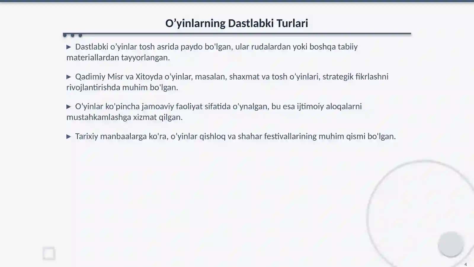 O’yinning Kelib Chiqqan Tarixi 4