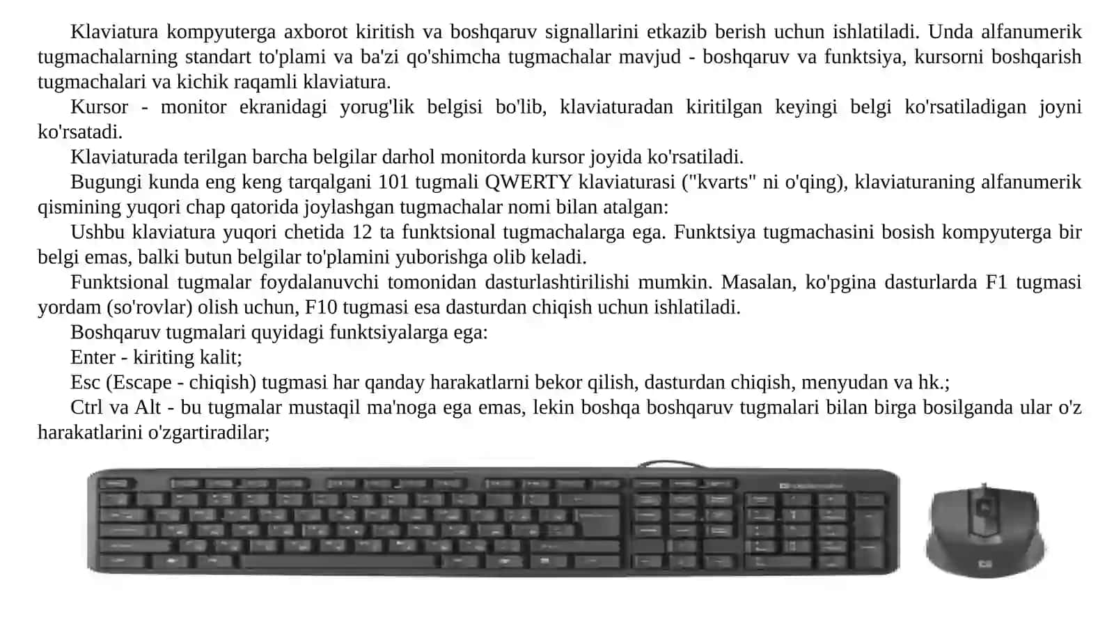Klaviatura va kursor 4