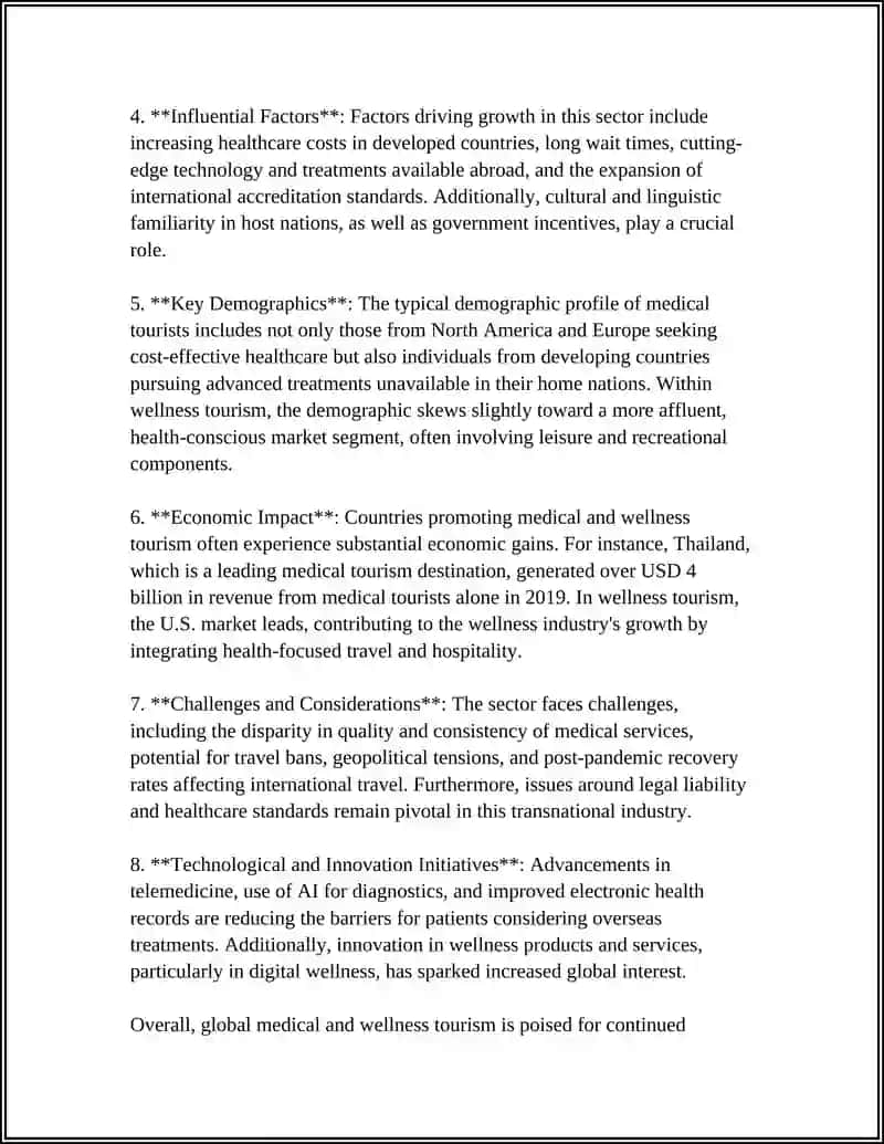 MEDICAL AND WELLNESS TOURISM GROWTH 4