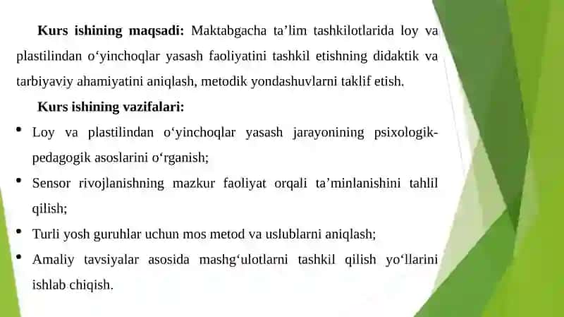 LOY VA PLASTILINDAN O‘YINCHOQLAR YASASHNING BOLA RIVOJLANISHIDAGI O‘RNI 4