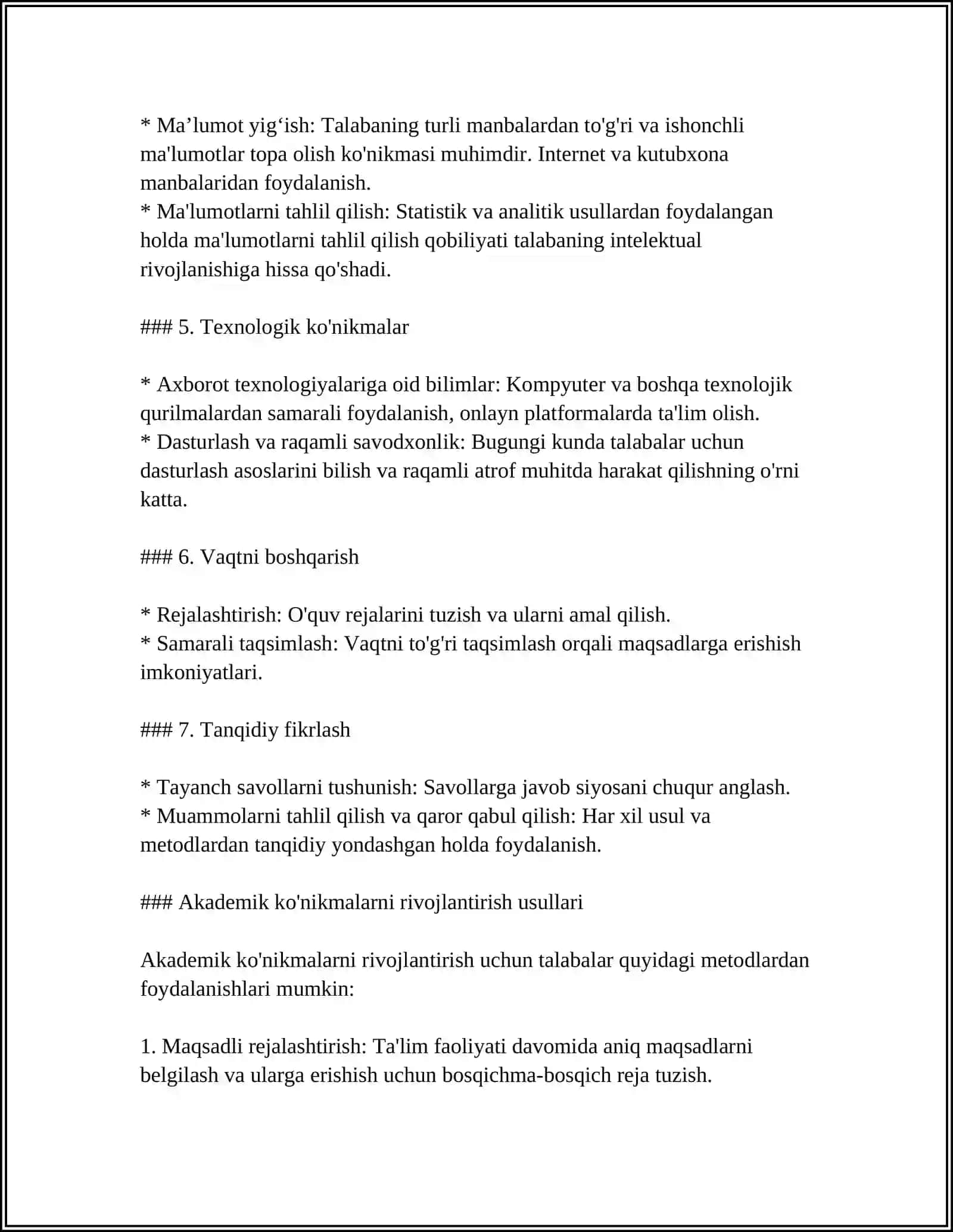 AKADEMIK KONIKMALAR VA KASBIY KOMPETENTLIK FANING PREDMETI MAQSADI VA VAZIFALARI 4