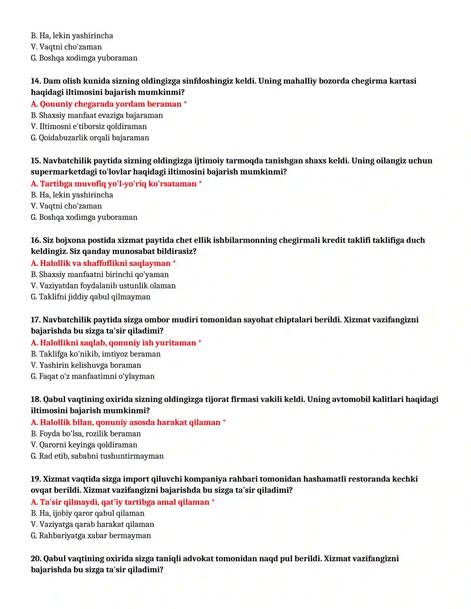 IMTIHON TEST SAVOLLARI (№ 22) 4