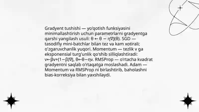 Xatolarni teskari tarqatish usuli 4
