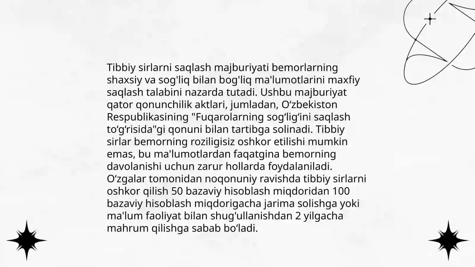 Shifokorlarning odob-ahloq qoidalari 4