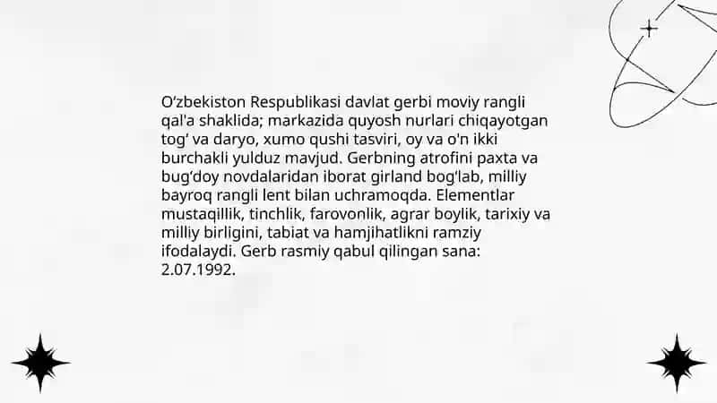 O'zbekiston Respublikasi Davlat ramzlari va ahamiyati 4