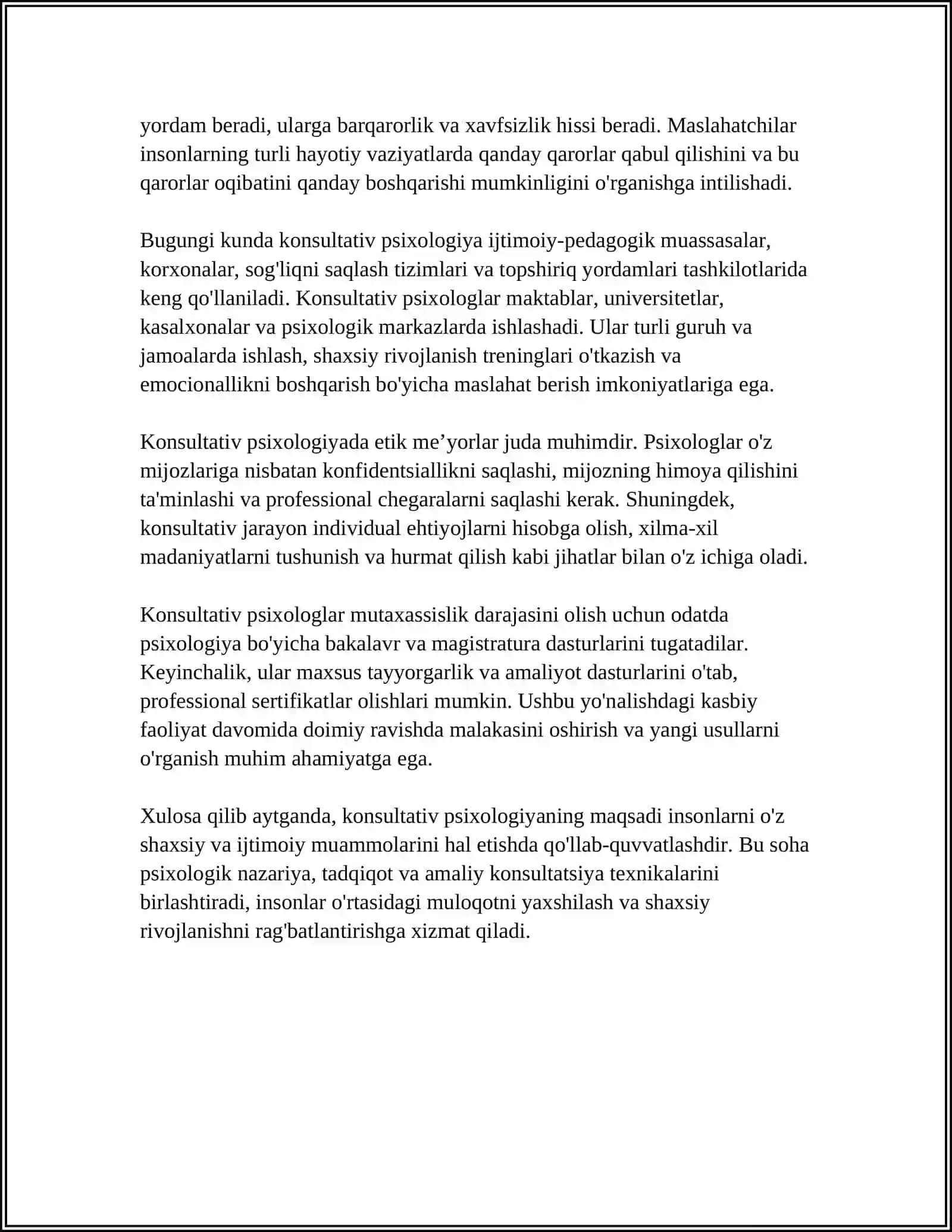 KONSULTATIV PSIXOLOGIYA 4