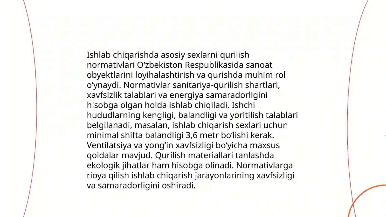 Ishlab chiqarishda yordamchisi binolarni joylashtirish asosiy seh hamda binolar 4