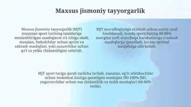 Umumiy va maxsus jismoniy tayyorgarlik mashqlari 4