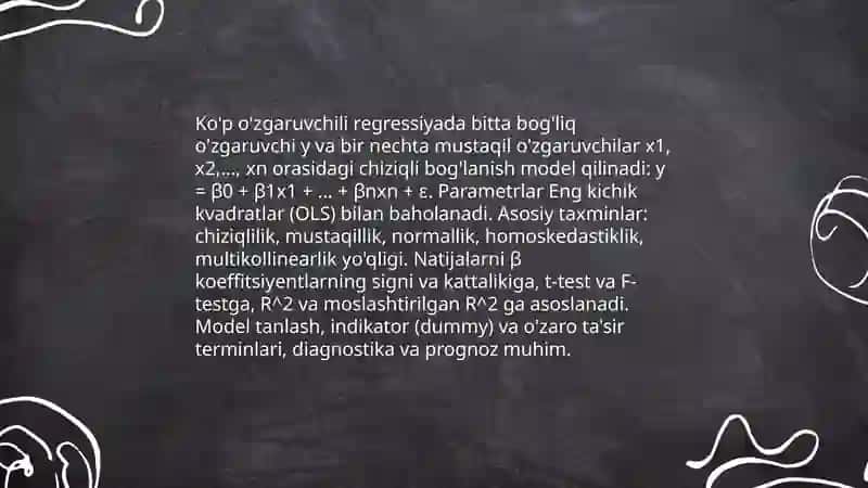 Regresssiya va korelyatsion tahlil 4