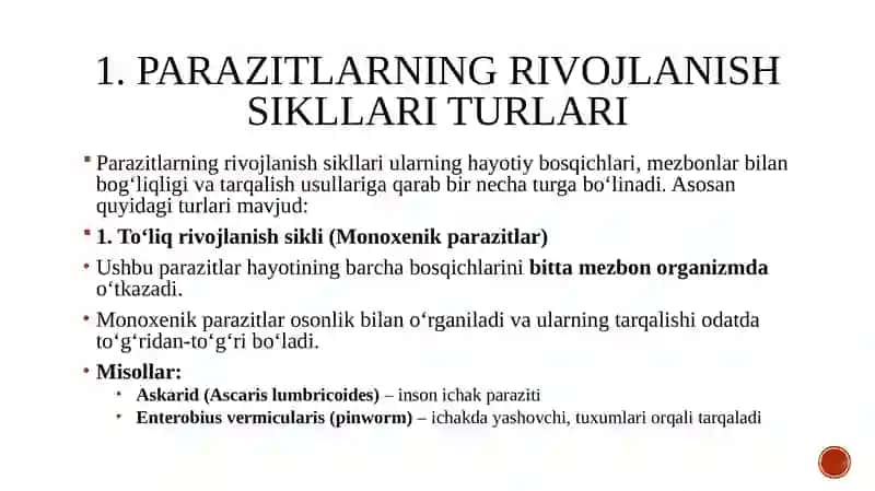 PARAZITLARNI RIVOJLANISH SIKILLARI 4