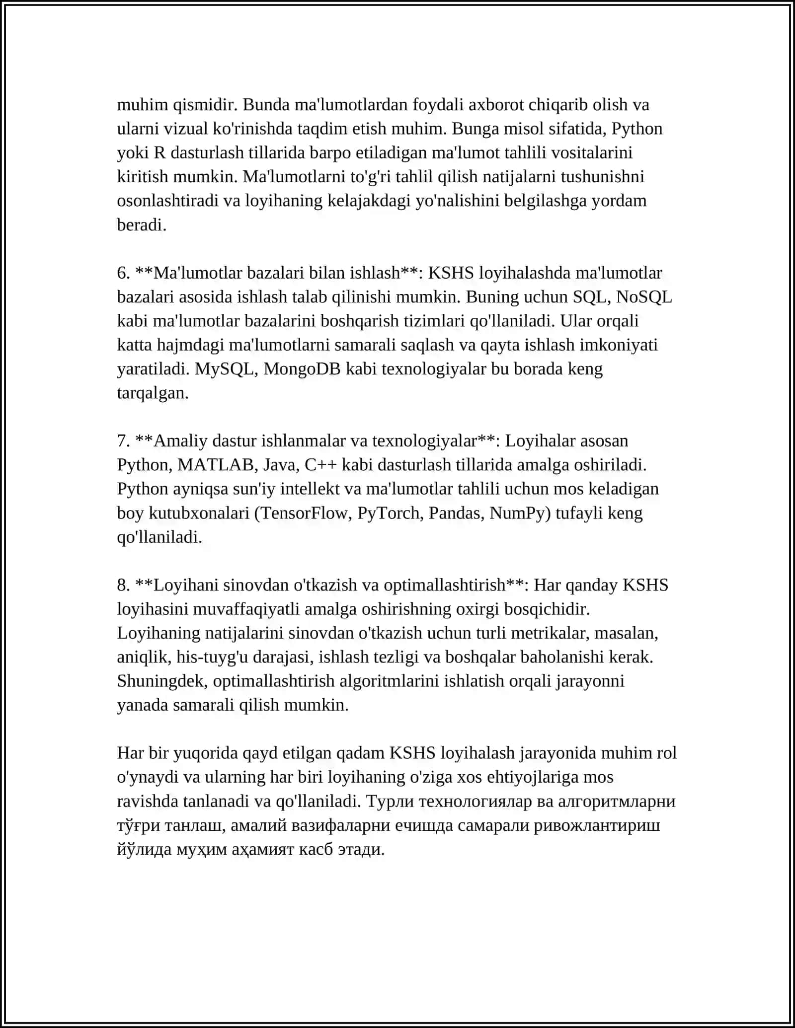 KSHS loyihalash usullari 4