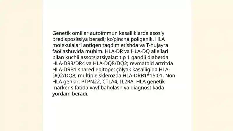 Autoimmun va allergik kasalliklar 4