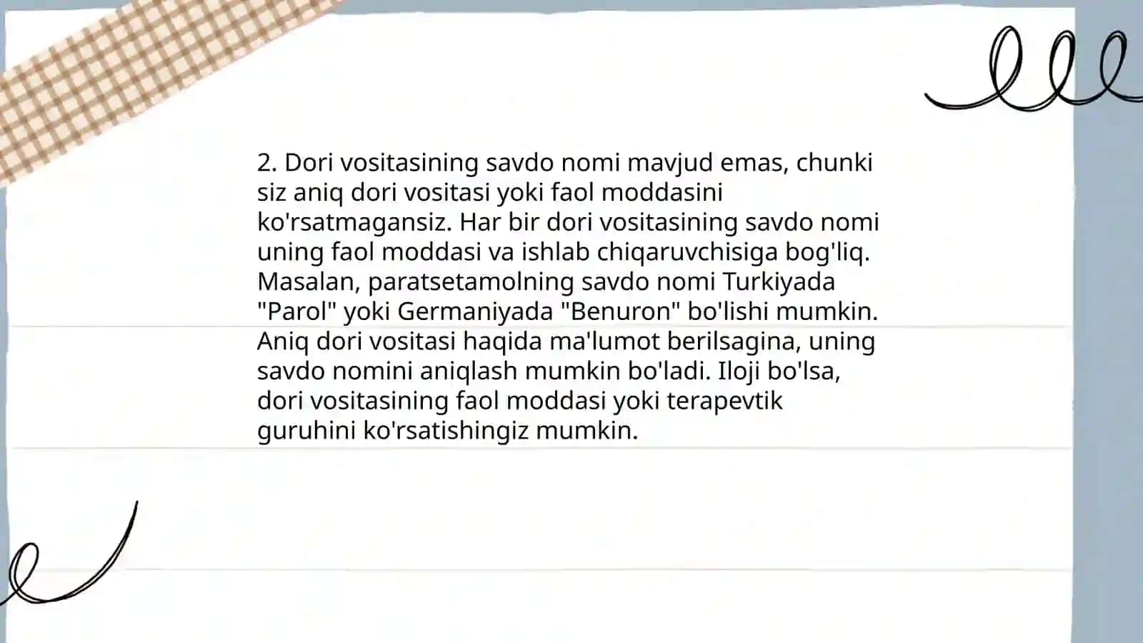 Dori vositalari tashqi bezagiga doir qoidalar 4
