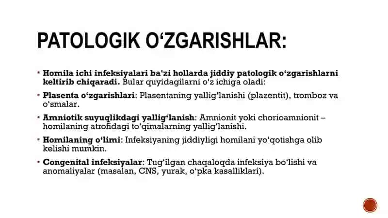 Homila ichi infeksiyalari pptx taqdimot prezintatsiya 4