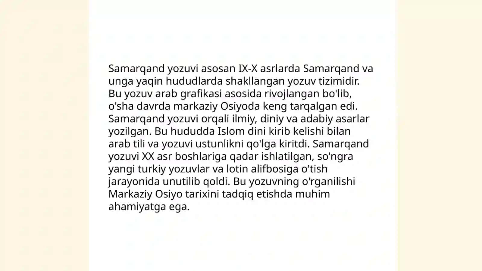 Xitoy Samarqand yozuvlarining paydo bõlishi 4