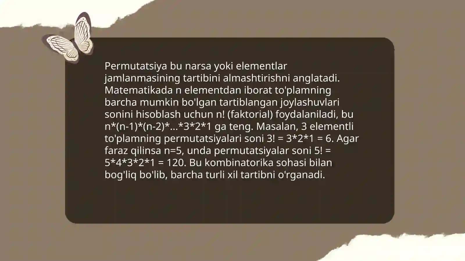 Qiziqarli kombinatorika 4