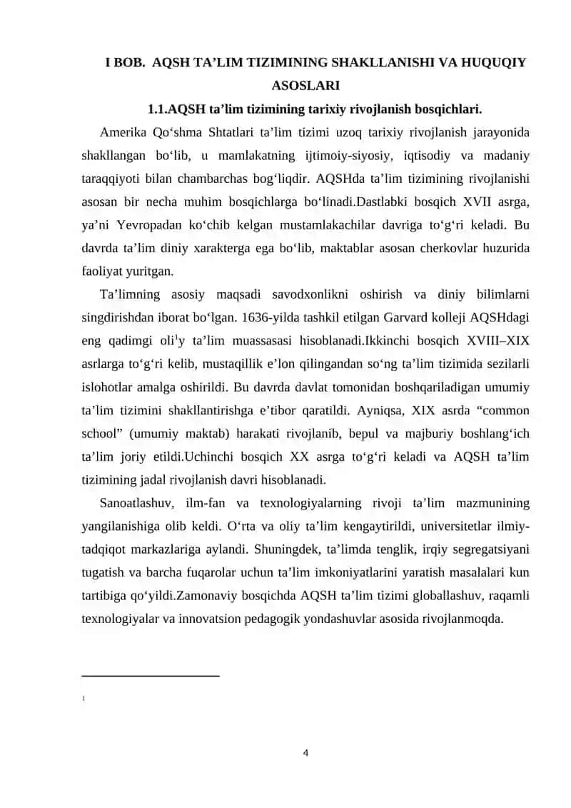 AQSH ta’lim tizimining o‘ziga xosliklari 4