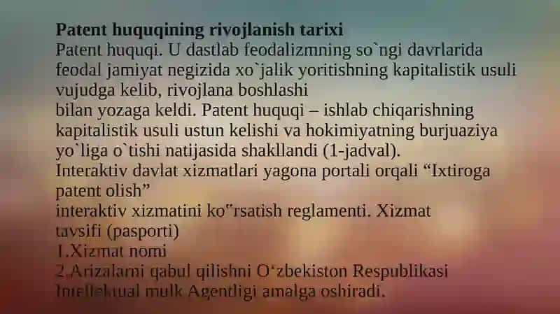 BUTUN JAHON INTELLEKTUAL MULK TASHKILOTI VA O’ZBEKISTON TARIXI 4