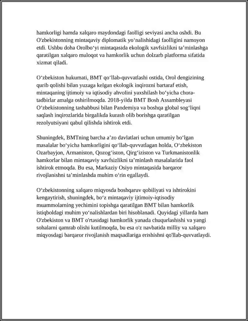 BMT VA OʻZBEKISTON HAMKORLIGIN 4