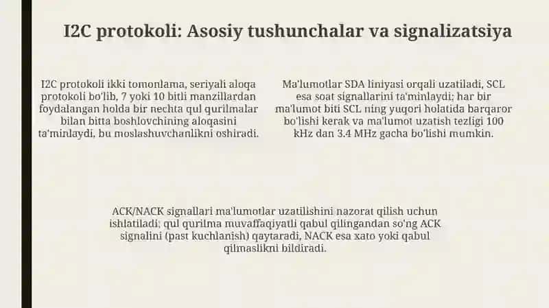 I2C interfeysi: Fizikaviy asoslar va simlar konfiguratsiyasi 4