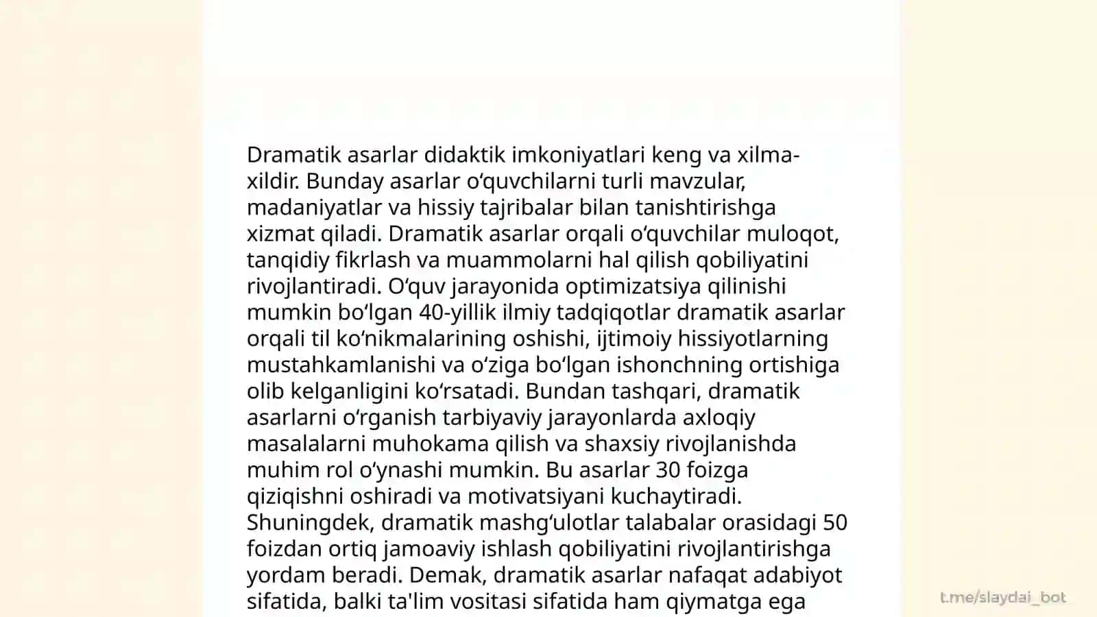 Dramatik asarlarni oʻqitish metodikasi 4
