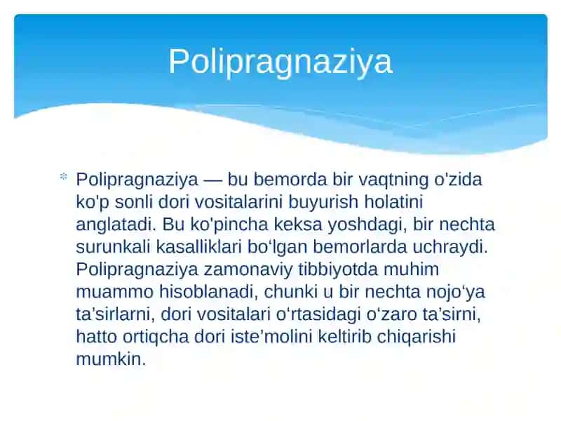 Polipragnaziya muammolari 4